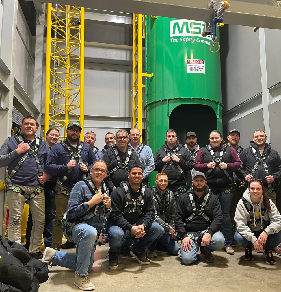 construction workers smiling during their construction safety course